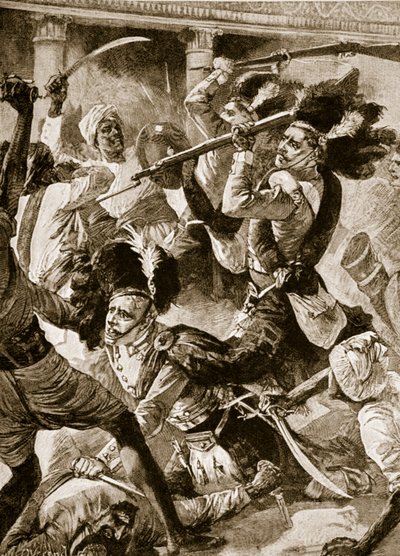 Il secondo soccorso di Lucknow, novembre 1857 da William Heysham (after) Overend