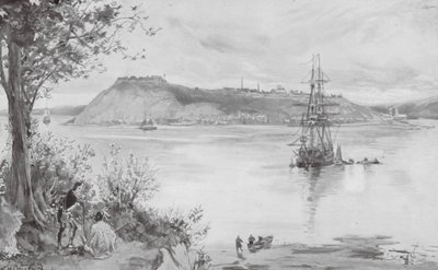 Veduta della Città e della Fortezza di Quebec, AD 1759 da William Heysham (after) Overend