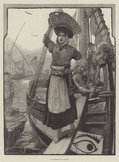 Una pescatrice di Lisbona da William Heysham Overend