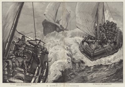 Una competizione di scialuppe di salvataggio da William Heysham Overend