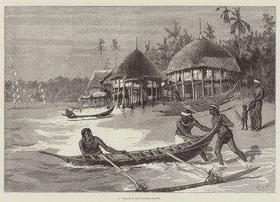 Un villaggio nelle isole Nicobare da William Heysham Overend