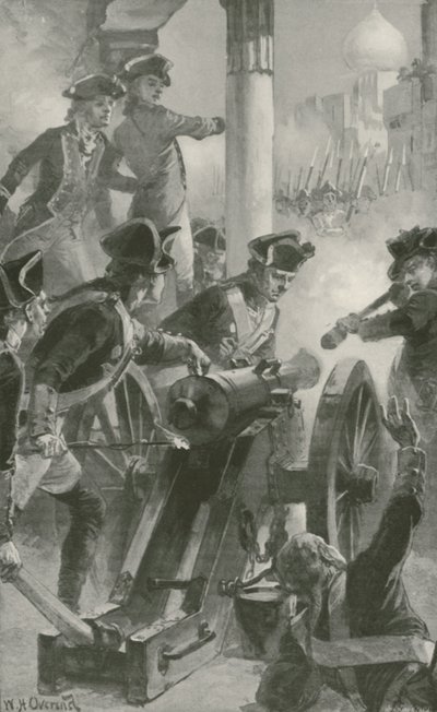 Clive difende la città e il forte di Arcot contro i francesi e i loro alleati da William Heysham Overend
