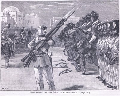 Disarmo del 26° a Barrackpore, 1857 AD da William Heysham Overend