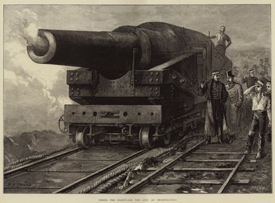 Sparare con il cannone da ottantuno tonnellate a Shoeburyness da William Heysham Overend