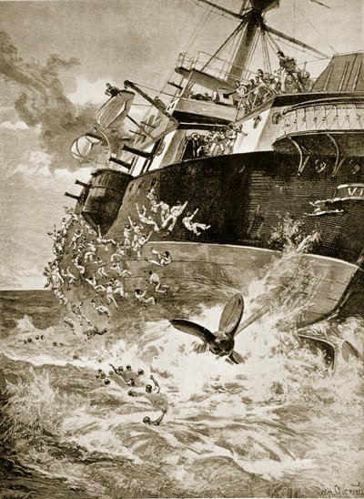 HMS Victoria che si capovolge, 22 giugno 1893 da William Heysham Overend