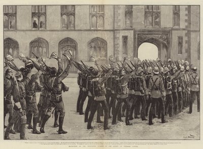 Ispezione delle Guardie Granatieri da parte della Regina al Castello di Windsor da William Heysham Overend