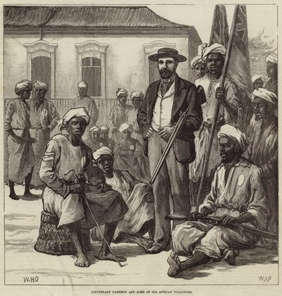 Il tenente Cameron e alcuni dei suoi seguaci africani da William Heysham Overend