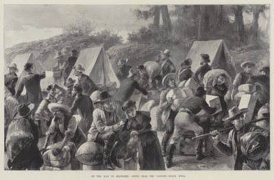 Sulla strada per Klondike, scena vicino al molo, Dyea da William Heysham Overend