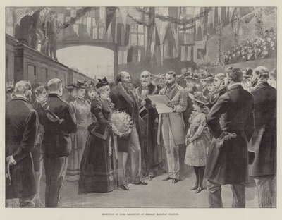 Accoglienza di Lord Salisbury alla stazione ferroviaria di Belfast da William Heysham Overend