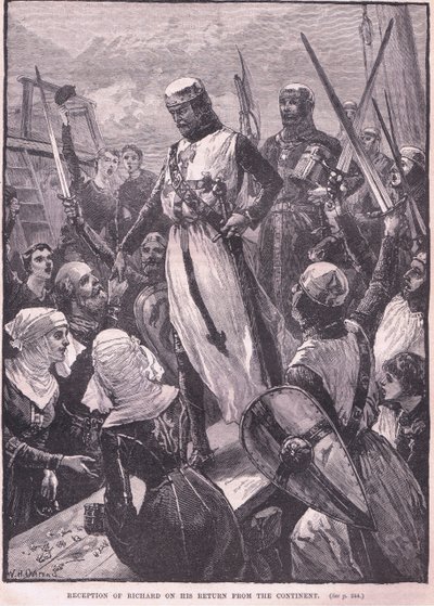 Accoglienza di Riccardo al suo ritorno dal continente AD 1194 da William Heysham Overend