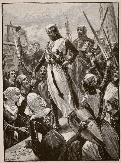 Accoglienza di Riccardo al suo ritorno dal continente, illustrazione da 