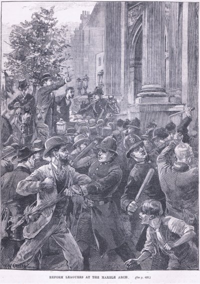 Riformatori alla Marble Arch, 1866 d.C. da William Heysham Overend