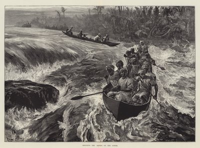 Attraversare le rapide sul Congo da William Heysham Overend