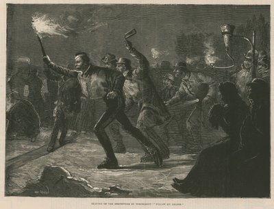 Pattinaggio sulla Serpentine alla luce delle torce da William Heysham Overend