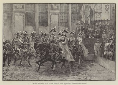 150° Anniversario delle Guardie del Corpo Prussiane, Reiterfeste nella Scuola di Equitazione, Potsdam da William Heysham Overend