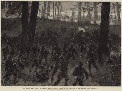 La guerra afgana, assalto della colonna principale del generale Roberts alla barricata di Spingawi Kotul, 2 dicembre da William Heysham Overend