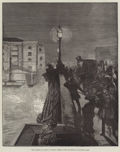 Il tentativo di far saltare in aria il London Bridge con la dinamite sabato scorso da William Heysham Overend