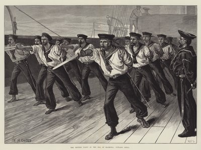 La flotta britannica nel Mar di Marmara, esercitazione con sciabola da William Heysham Overend