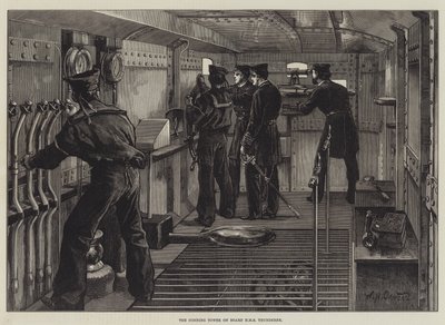 La torre di comando a bordo della HMS Thunderer da William Heysham Overend