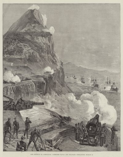 La difesa di Gibilterra, operazioni navali e militari combinate, 13 marzo da William Heysham Overend