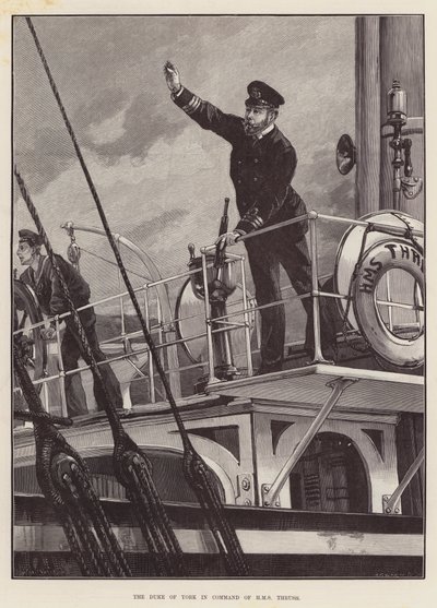 Il Duca di York al Comando della HMS Thrush da William Heysham Overend
