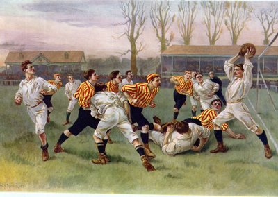 La partita di calcio, 1890 da William Heysham Overend