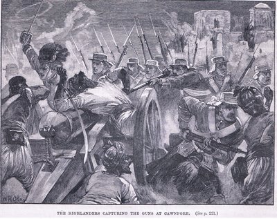 Gli Highlanders catturano Cawnpore 1857 d.C. da William Heysham Overend