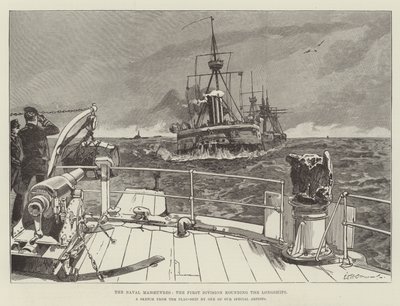 Le manovre navali, la prima divisione che gira i Longships da William Heysham Overend