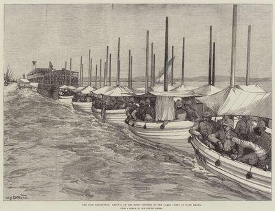 La spedizione del Nilo, arrivo della prima divisione del Camel Corps a Wady Halfa da William Heysham Overend