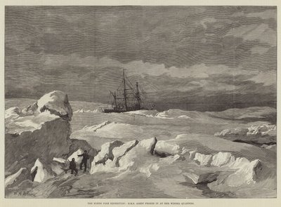 La Spedizione al Polo Nord, HMS Alert congelata nei suoi Quartieri Invernali da William Heysham Overend