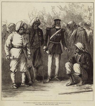 Il Principe di Galles in India, Gruppo di Sopravvissuti della Difesa di Lucknow da William Heysham Overend