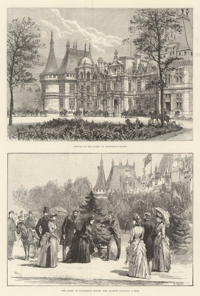 La regina a Waddesdon Manor da William Heysham Overend