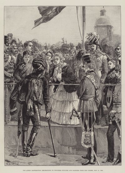 La Regina distribuisce decorazioni agli ufficiali e soldati feriti dalla Crimea, 21 maggio 1856 da William Heysham Overend