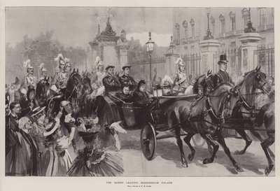 La regina lascia Buckingham Palace da William Heysham Overend