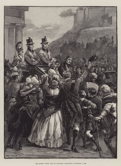 La prima visita della regina in Scozia, Edimburgo, 3 settembre 1842 da William Heysham Overend