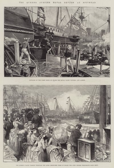 La revisione navale del Giubileo della Regina a Spithead da William Heysham Overend