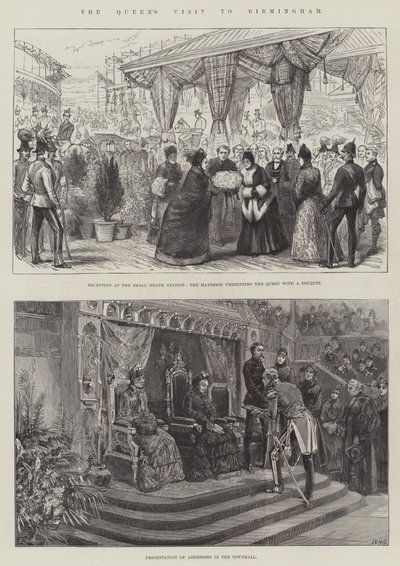 La visita della Regina a Birmingham da William Heysham Overend
