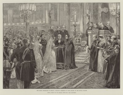 Il matrimonio reale a Berlino, cerimonia nuziale nella cappella del Palazzo Reale da William Heysham Overend