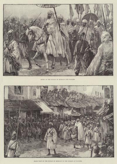 Il sultano del Marocco a Tangeri da William Heysham Overend