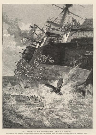 Il capovolgimento della Victoria dopo la collisione da William Heysham Overend
