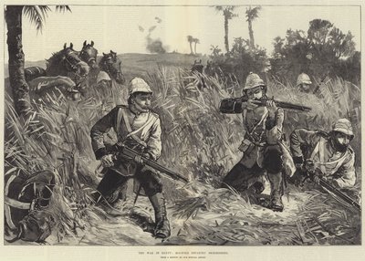 La guerra in Egitto, fanteria montata in schermaglia da William Heysham Overend