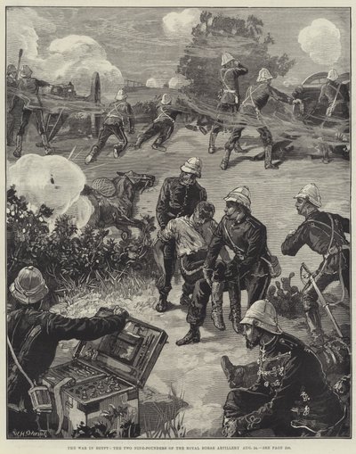 La guerra in Egitto, i due cannoni da nove libbre della Royal Horse Artillery, 24 agosto da William Heysham Overend