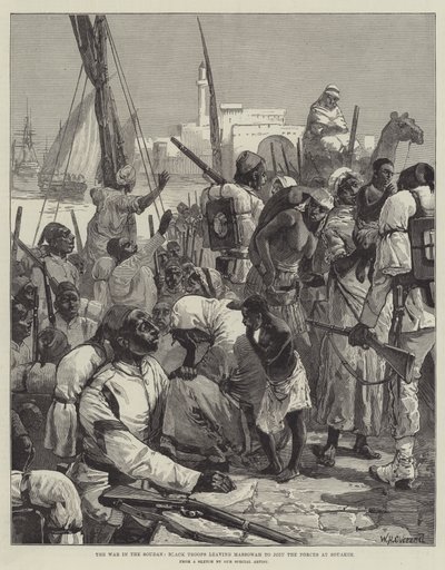 La Guerra nel Sudan, Truppe Nere che lasciano Massowah per unirsi alle Forze a Souakim da William Heysham Overend