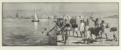 La guerra in Sudan, Massowah, dalla Seconda Isola, che mostra la diga da William Heysham Overend