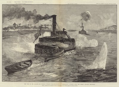 La guerra in Sudan, la ricognizione di Sir Charles Wilson a Khartoum, conflitto con il nemico di fronte a Omdurman da William Heysham Overend