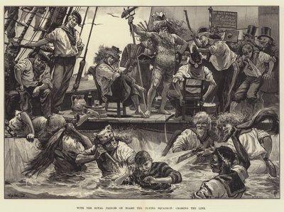Con i principi reali a bordo dello Squadrone Volante, attraversando la Linea da William Heysham Overend