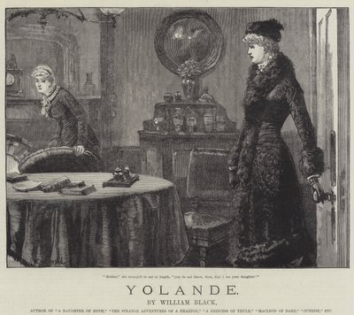 Yolande, di William Black da William Heysham Overend