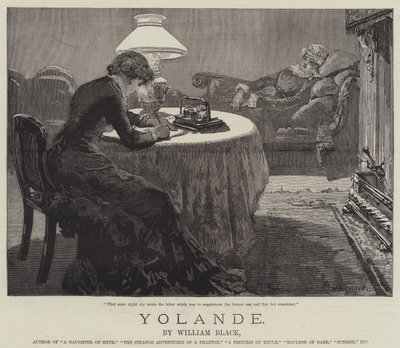 Yolande, di William Black da William Heysham Overend