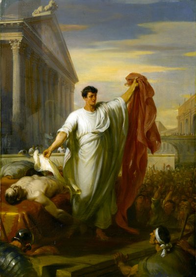 Marco Antonio legge il testamento di Cesare da William Hilton