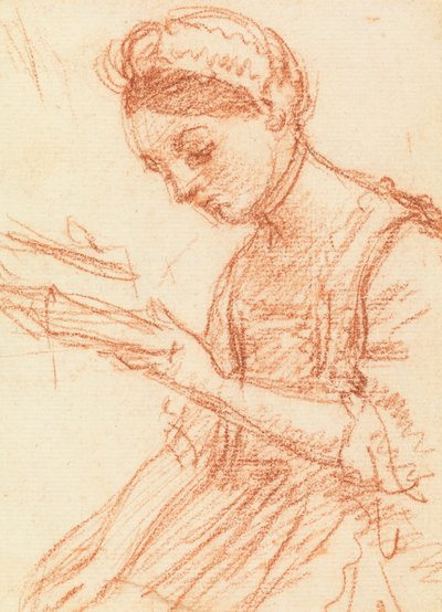 Giovane donna con un libro da William Hoare